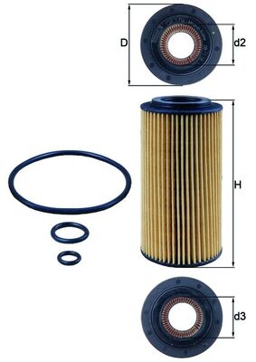 Масляный фильтр   OX 179D   KNECHT