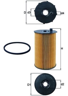 Масляный фильтр   OX 205/2D   KNECHT