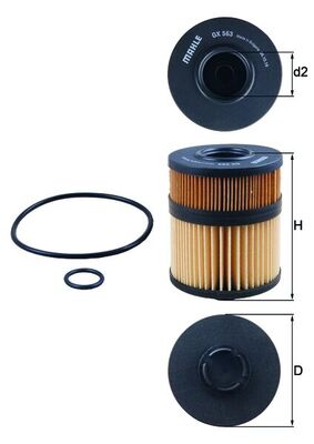 Масляный фильтр   OX 563D   KNECHT