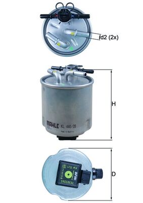 Фільтр палива   KL 440/39   KNECHT