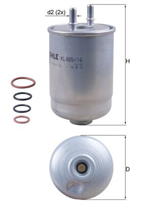 Фільтр палива   KL 485/16D   KNECHT