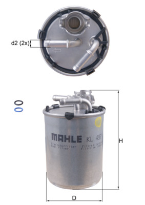 Фільтр палива   KL 497D   KNECHT