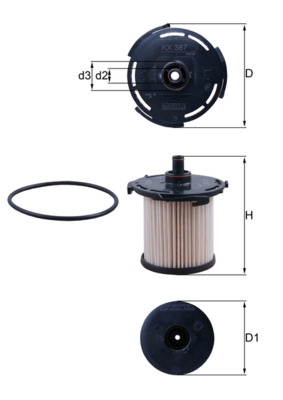 Фільтр палива   KX 387D   KNECHT