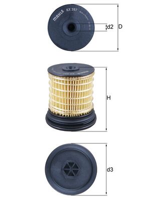 Фільтр палива   KX 397   KNECHT