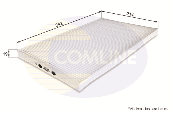 Фільтр, повітря у салоні   EKF140   COMLINE