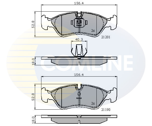 Комплект тормозных колодок, дисковый тормоз   CBP01007   COMLINE