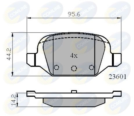 Комплект тормозных колодок, дисковый тормоз   CBP01026   COMLINE