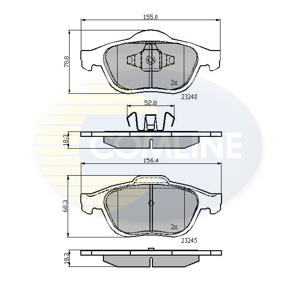 Комплект тормозных колодок, дисковый тормоз   CBP01116   COMLINE