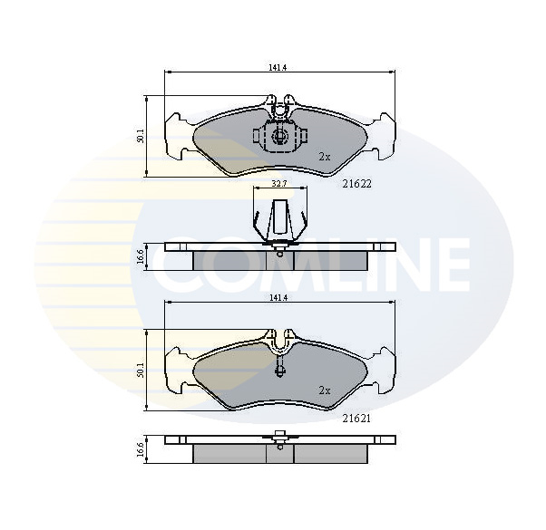Комплект тормозных колодок, дисковый тормоз   CBP0453   COMLINE