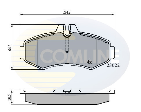 Комплект тормозных колодок, дисковый тормоз   CBP0480   COMLINE