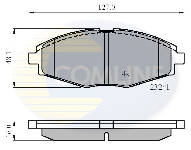 Комплект тормозных колодок, дисковый тормоз   CBP0486   COMLINE