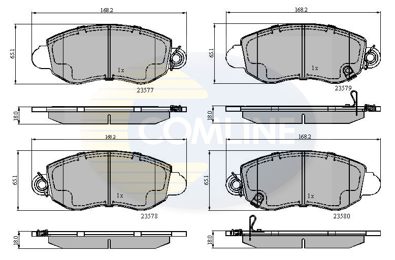 Комплект тормозных колодок, дисковый тормоз   CBP31108   COMLINE