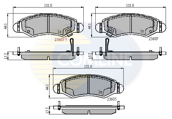 Комплект тормозных колодок, дисковый тормоз   CBP31297   COMLINE