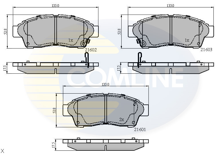 Комплект тормозных колодок, дисковый тормоз   CBP3260   COMLINE