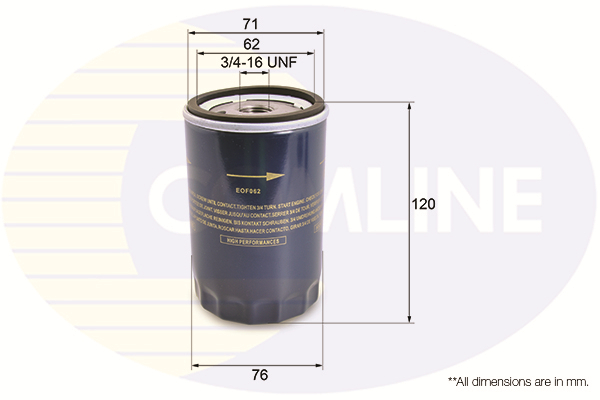 Оливний фільтр   EOF062   COMLINE