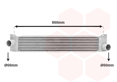 Охолоджувач наддувального повітря   17004360   VAN WEZEL