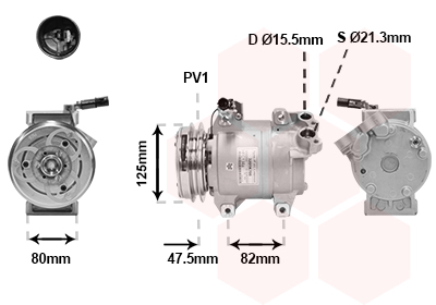 Компрессор, кондиционер   3201K700   VAN WEZEL