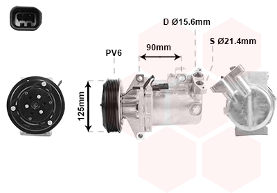 Компрессор, кондиционер   4300K495   VAN WEZEL