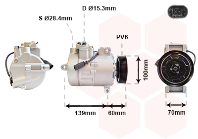 Компрессор, кондиционер   5800K356   VAN WEZEL