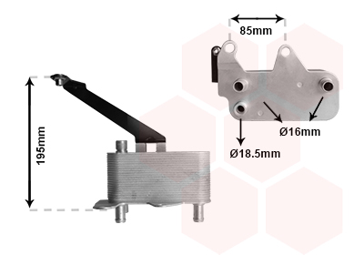 Оливний радіатор, автоматична коробка передач   02013700   VAN WEZEL