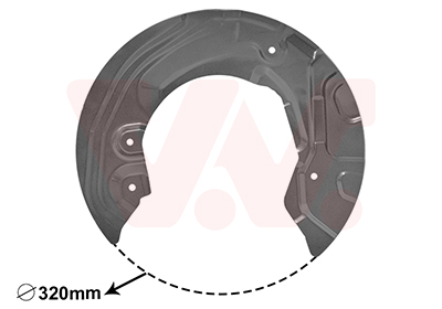 Відбивач, гальмівний диск   0627372   VAN WEZEL