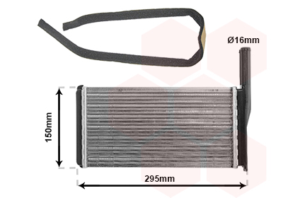 Теплообменник, отопление салона   18006098   VAN WEZEL