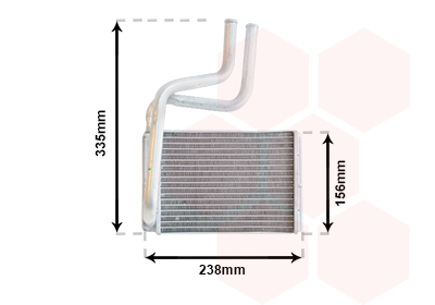 Теплообмінник, система опалення салону   18006286   VAN WEZEL