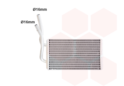 Теплообмінник, система опалення салону   18006316   VAN WEZEL