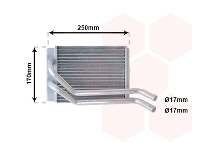 Теплообменник, отопление салона   82006118   VAN WEZEL