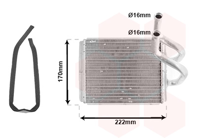 Теплообменник, отопление салона   83006170   VAN WEZEL