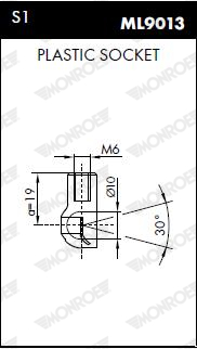Газова пружина, кришка капота ML6323 MONROE #2