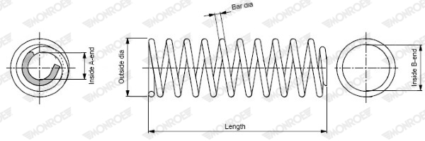 Ресора ходової частини SP3893 MONROE #1