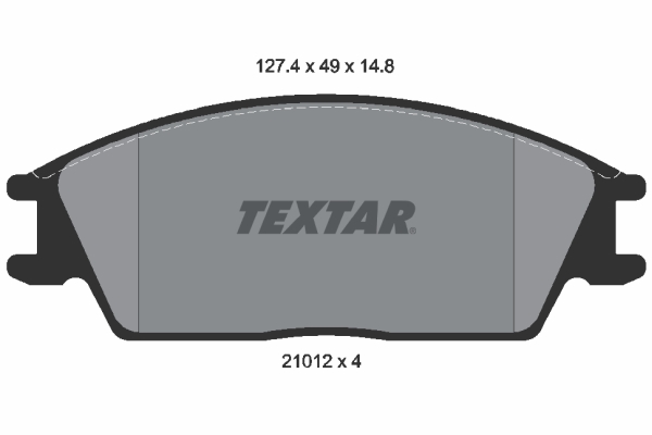 Комплект тормозных колодок, дисковый тормоз   2101204   TEXTAR