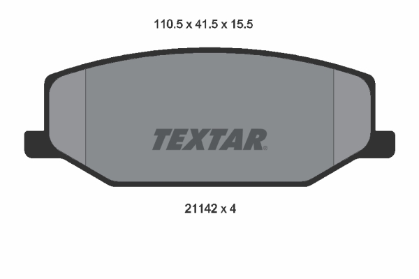 Комплект гальмівних накладок, дискове гальмо   2114202   TEXTAR