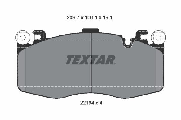 Комплект гальмівних накладок, дискове гальмо   2219401   TEXTAR