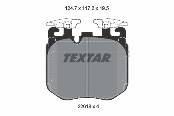 Комплект гальмівних накладок, дискове гальмо   2261801   TEXTAR