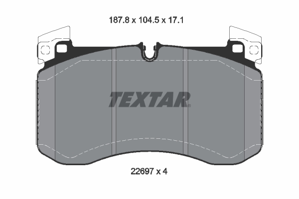 Комплект тормозных колодок, дисковый тормоз   2269701   TEXTAR