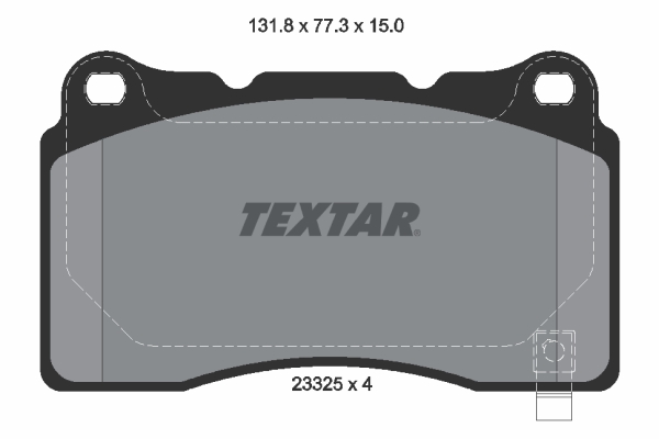 Комплект гальмівних накладок, дискове гальмо   2332501   TEXTAR