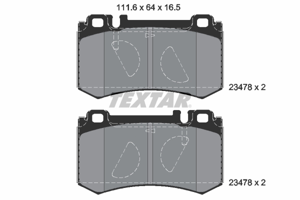 Комплект тормозных колодок, дисковый тормоз   2347801   TEXTAR