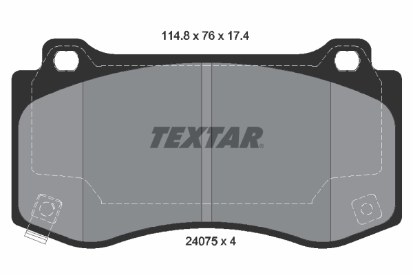 Комплект гальмівних накладок, дискове гальмо   2407501   TEXTAR