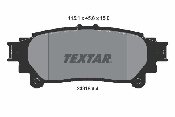 Комплект гальмівних накладок, дискове гальмо   2491801   TEXTAR