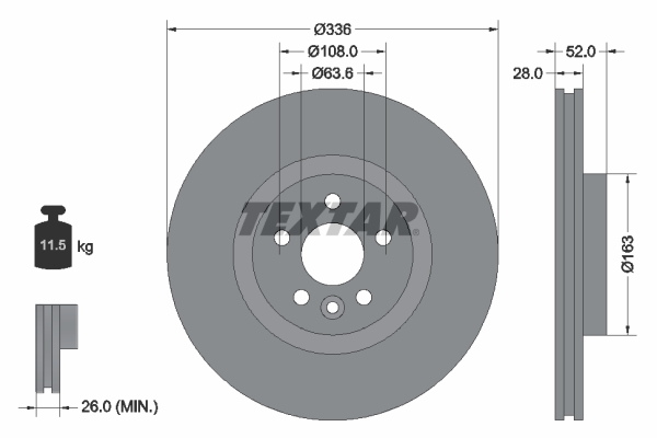 Тормозной диск   92168203   TEXTAR
