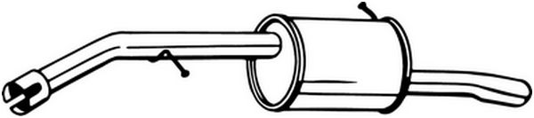 Глушитель выхлопных газов конечный   135-141   BOSAL