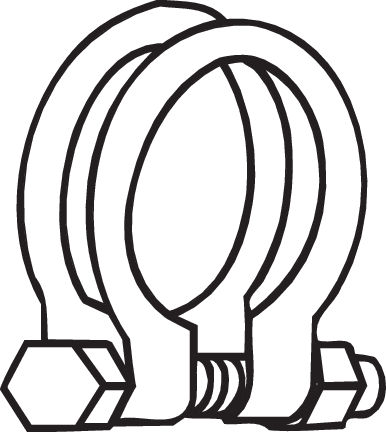 Затискний елемент, система відведення ВГ, BOSAL 250-465 Затискний елемент, система відведення ВГ, BOSAL 250-465