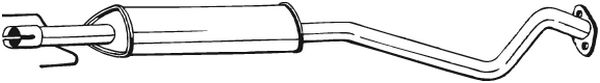 Средний глушитель выхлопных газов, BOSAL 284-365 Средний глушитель выхлопных газов, BOSAL 284-365