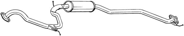 Средний глушитель выхлопных газов   290-011   BOSAL