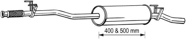 Средний глушитель выхлопных газов   291-069   BOSAL