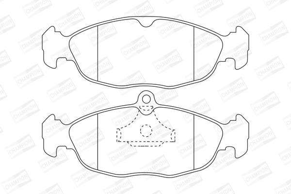 Комплект гальмівних накладок, дискове гальмо 571924CH CHAMPION #1