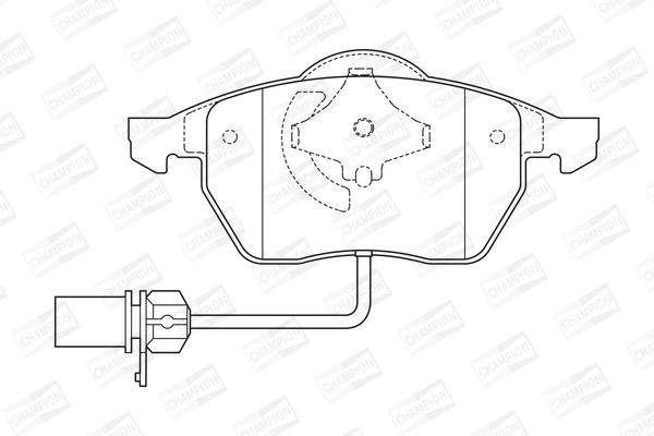Комплект гальмівних накладок, дискове гальмо 571982CH CHAMPION #1