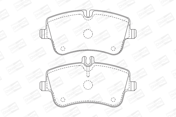Комплект гальмівних накладок, дискове гальмо 571986CH CHAMPION #1
